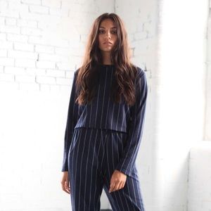 Native Youth navy striped sweater